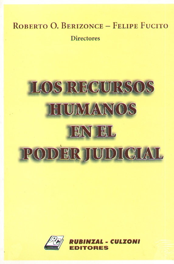 RECURSOS HUMANOS EN EL PODER JUDICIAL, LOS
