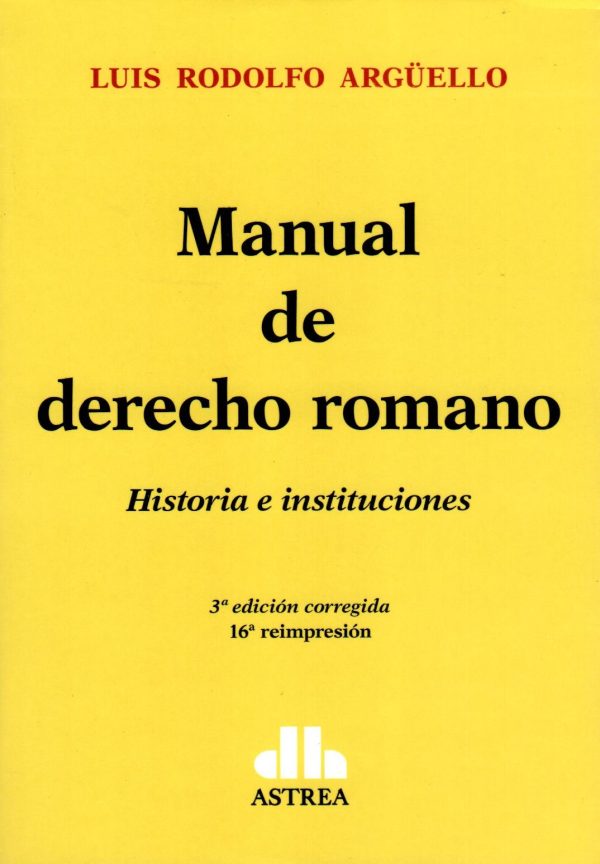 MANUAL DE DERECHO ROMANO
