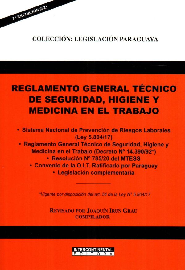 REGLAMENTO GENERAL TECNICO DE SEGURIDAD HIGIE