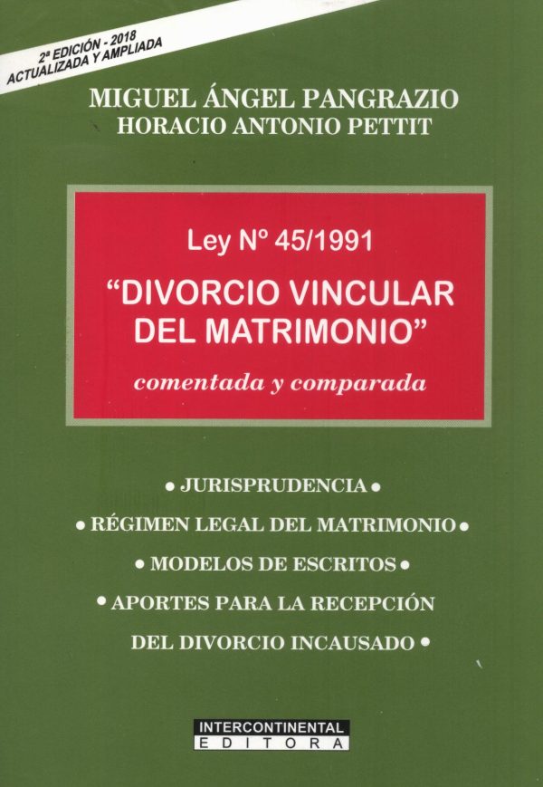 DIVORCIO VINCULAR DEL MATRIMONIO COMENTADA