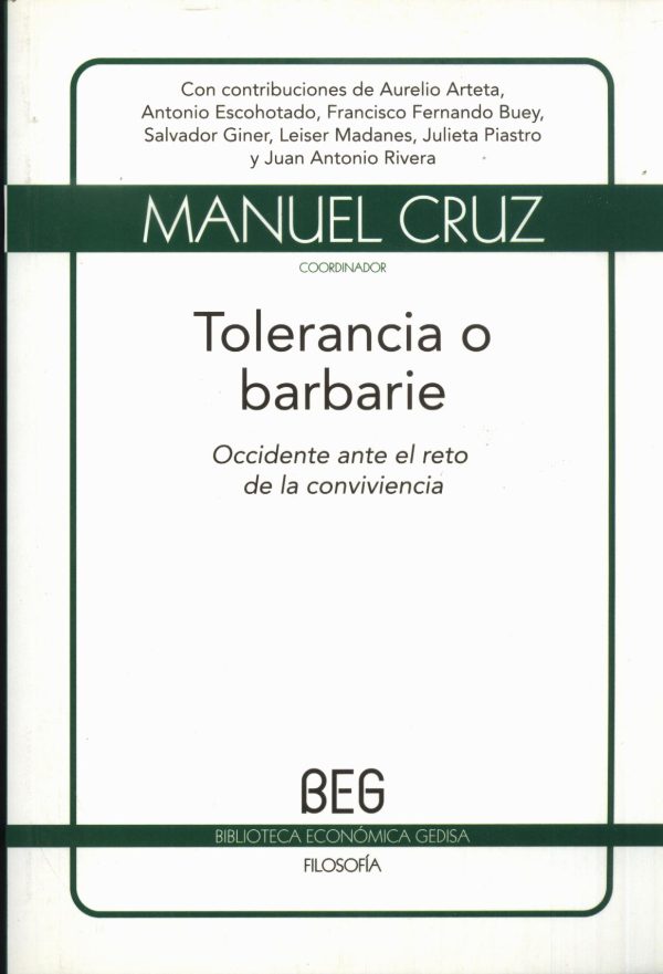 TOLERANCIA O BARBARIE