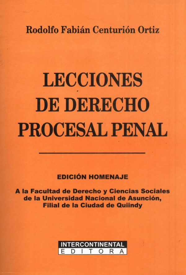 LECCIONES DE DERECHO PROCESAL PENAL