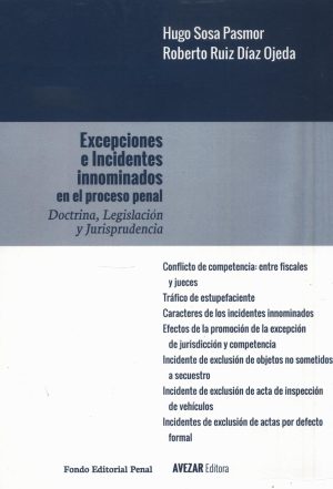 EXCEPCIONES E INCIDENTES INNOMINADOS EN EL PP