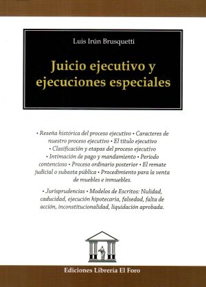 JUICIO EJECUTIVO Y EJECUCIONES ESPECIALES
